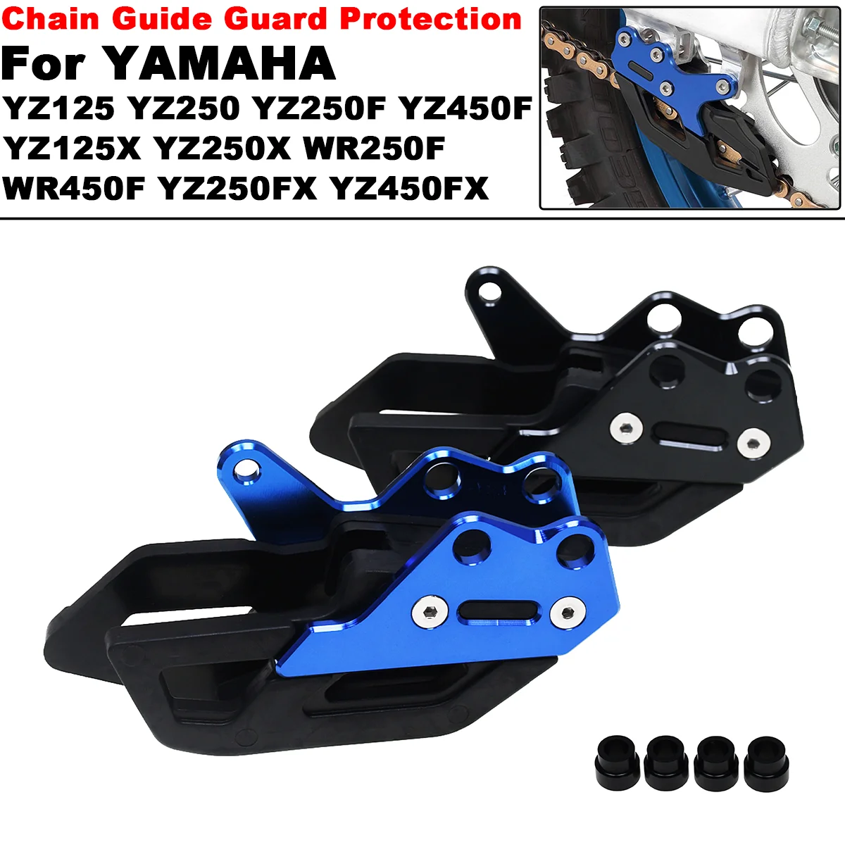 

Motorcycle Chain Guide Guard Protection For YAMAHA YZ125 YZ250 YZ250F YZ450F YZ125X YZ250X YZ250FX YZ450FX WR250F WR450F