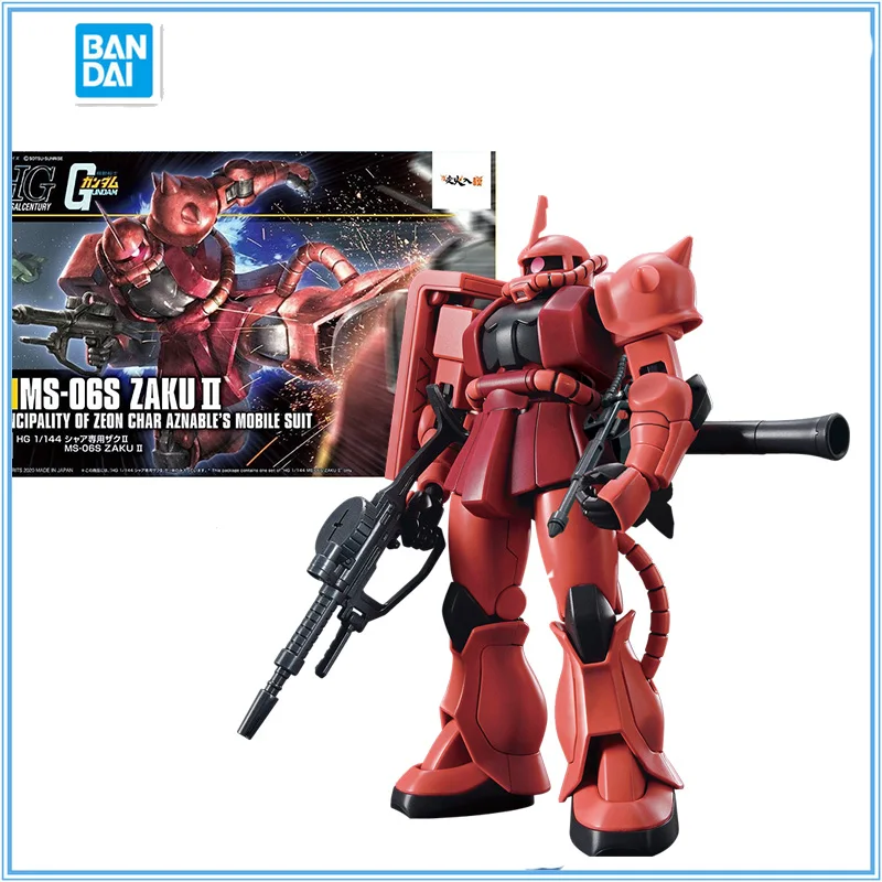 

Bandai ORIHINAL Gundam модель комплект Аниме фигурки HGUC 1/144 234 мс-06 с ZAKU 2 Подлинная модель Gunpla аниме экшн-Фигурки игрушки для