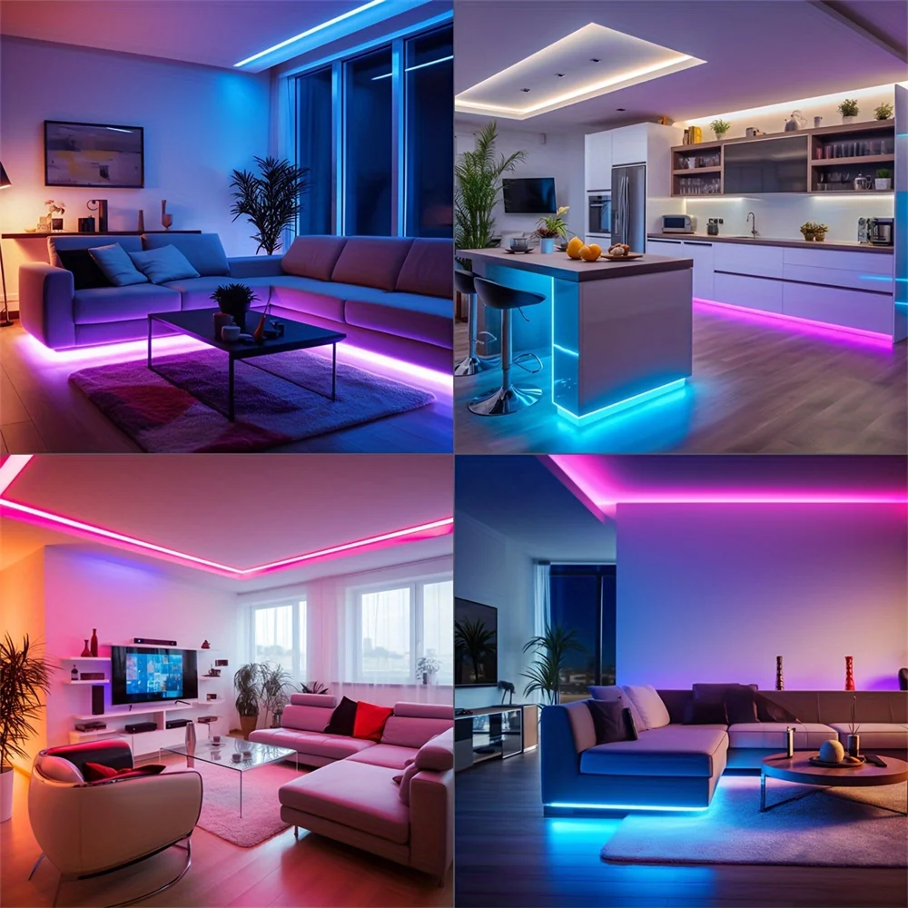 USB LED Strip Light Tuya WIFI Control RGB Led Lights Elastyczna wstążka Luces Led 5V USB TV BackLight Room Decor Support Alexa