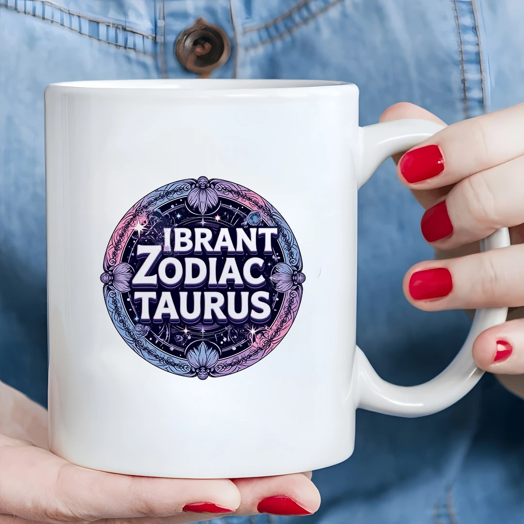 

11oz Bull Constellation Coffee Cup Kids Cold & Hot Beverage Cup Christmas Gift Family Cup Artistic Starry Sky Design