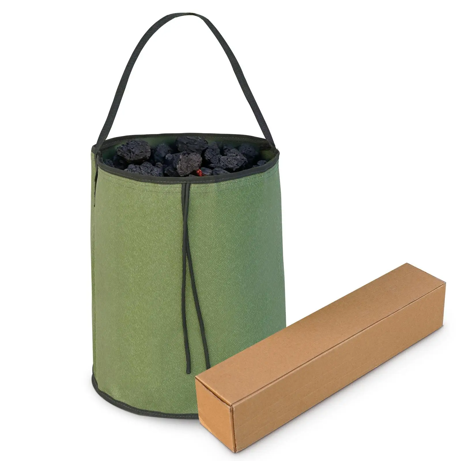 Waterproof Charcoal Storage Bag Foldable Fire Retardant Dispenser Kitchen Organizer Camping Cooking Equipment for Picnic