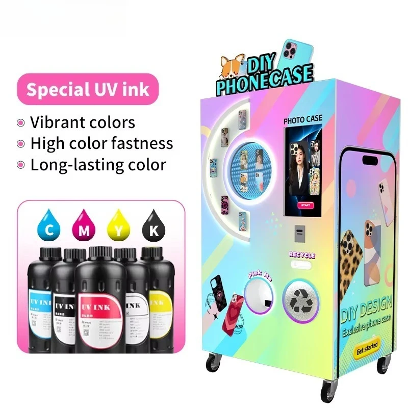 آلة بيع طباعة حافظة الهاتف DIY لمدخل الصالة الرياضية مع واجهة شاشة تعمل باللمس