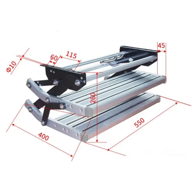 رائجة البيع دليل عالي الجودة من سبائك الألومنيوم قابل للطي بخطوة مزدوجة لملحقات محرك RV