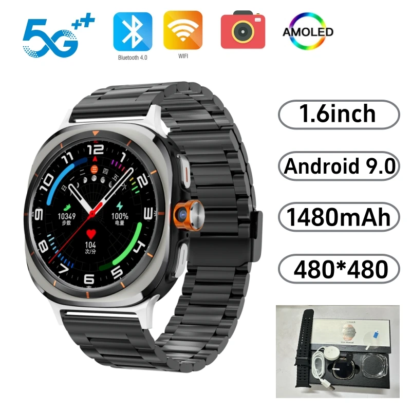 

U8 Ultra Smart Watch Android OS 4G/5G Sim Card GPS WIFI Rotary Camera Global Calling 256GB Storage Amoled Screen Smartwatch