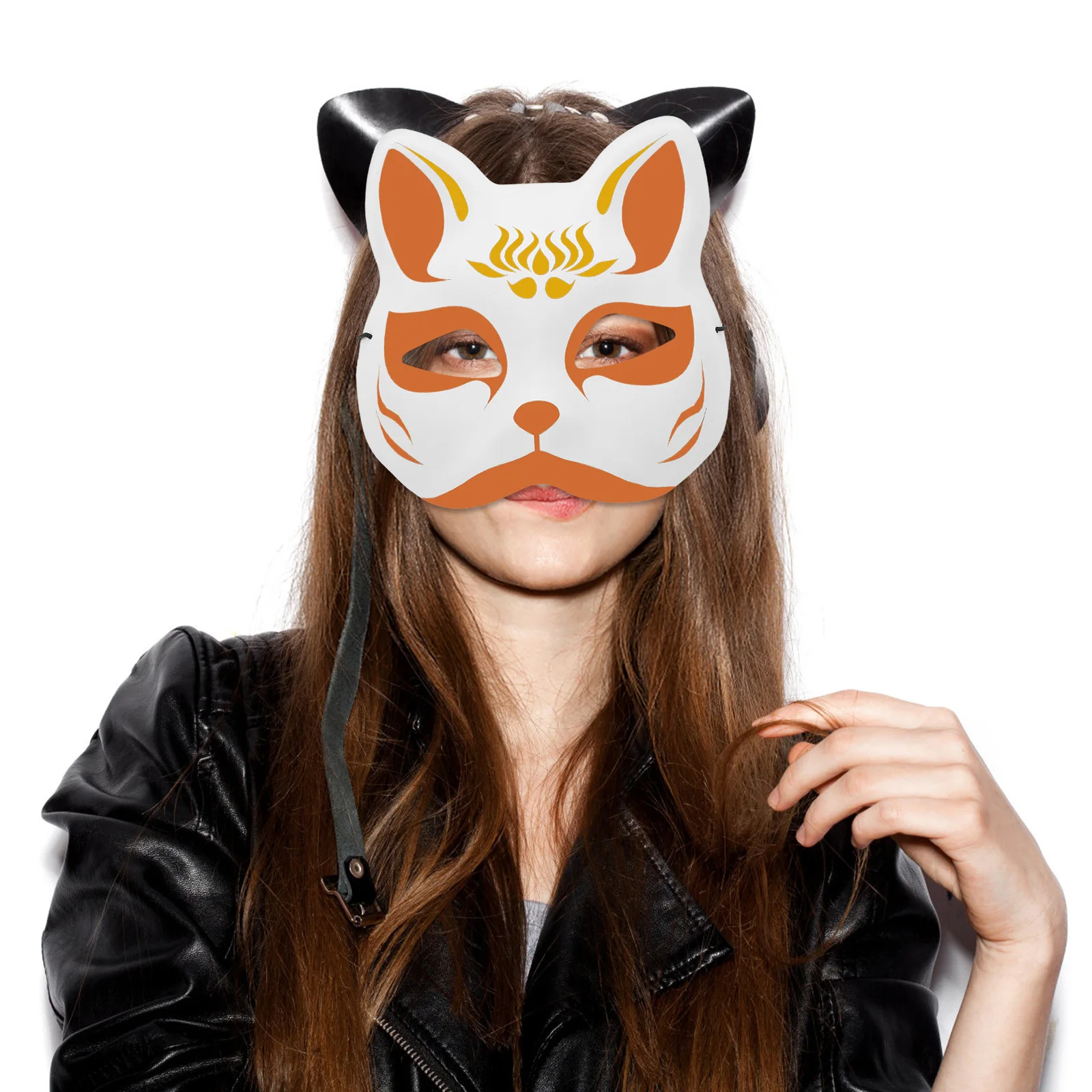 

Women Mask Shell Unpainted Painting Diy Animal Masks White Drawing Craft Cosplay