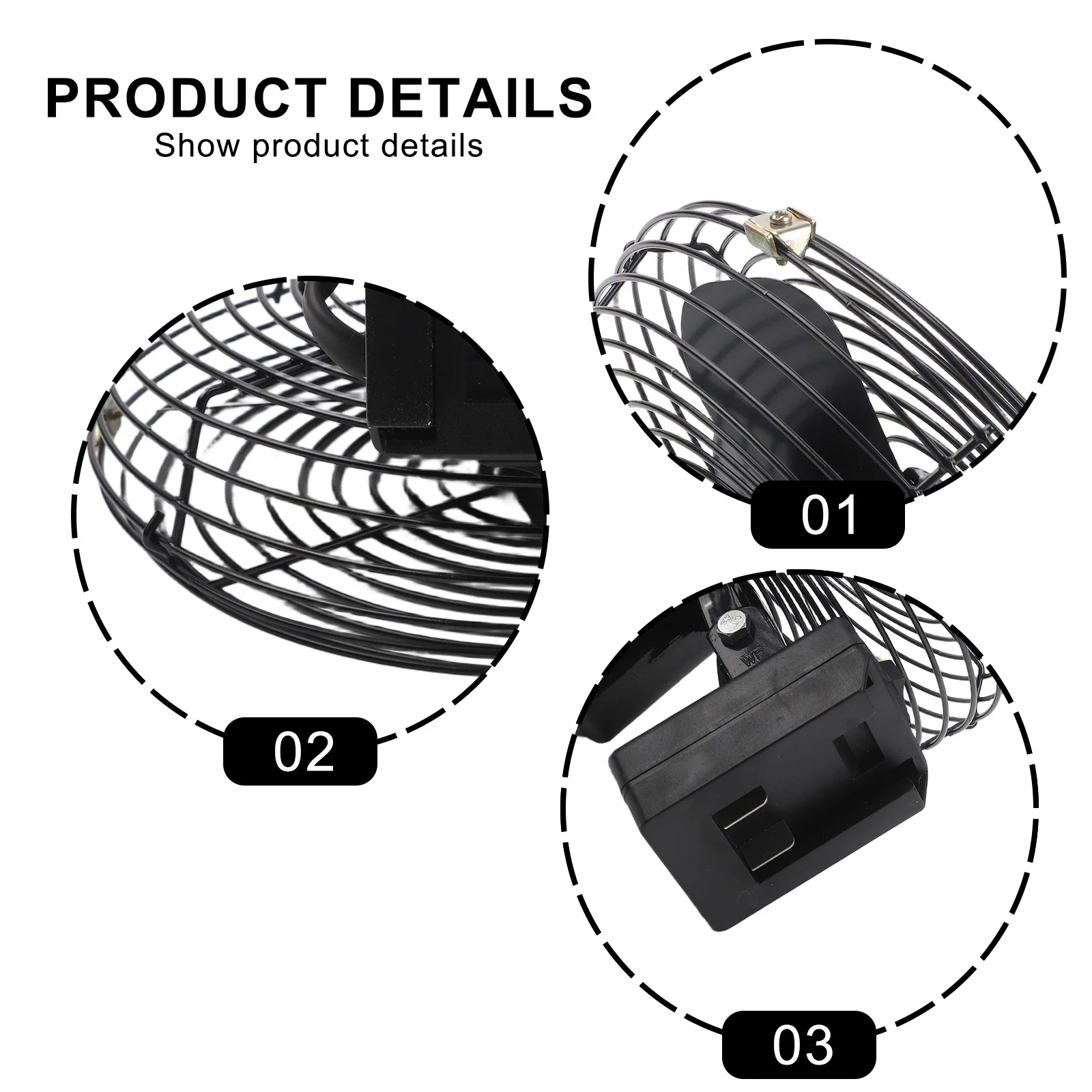 Portable Camping Fan Lithium Battery Fan Camping Gear Accessory Extended Cooling Relief Large Capacity Battery 6 Inches