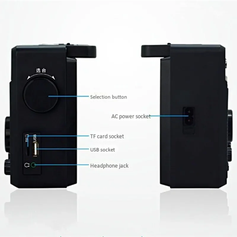 FM SW MW Transmissão Semicondutor Rádio Cartão TF U Disco MP3 Player Despertador Portátil Full Band Rádios Digitais Alto-falante Áudio USB