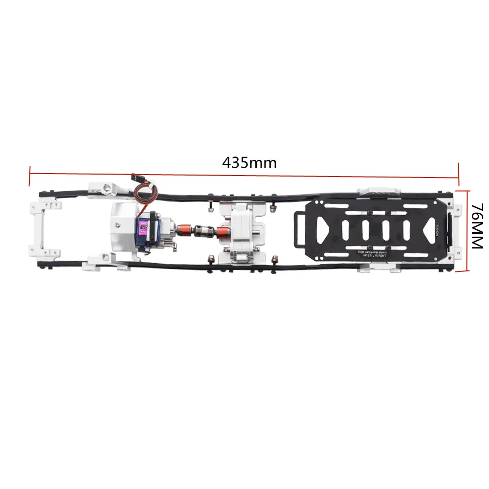 313mm Wheelbase Metal Chassis Frame Kit With Prefixal Double Speed Gearbox for 1/10 RC Crawler Car Axial SCX10 90046