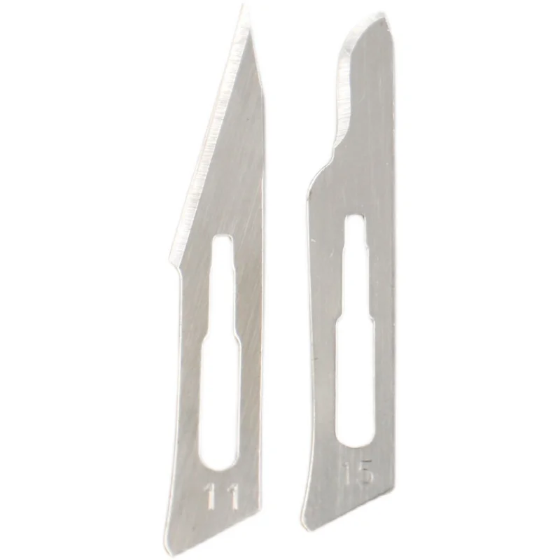 使い捨て手術用刃番号 11、いいえ。 15 ラウンド工業用チゼルトリミングフィルムカッターステンレス鋼シャンク炭素鋼