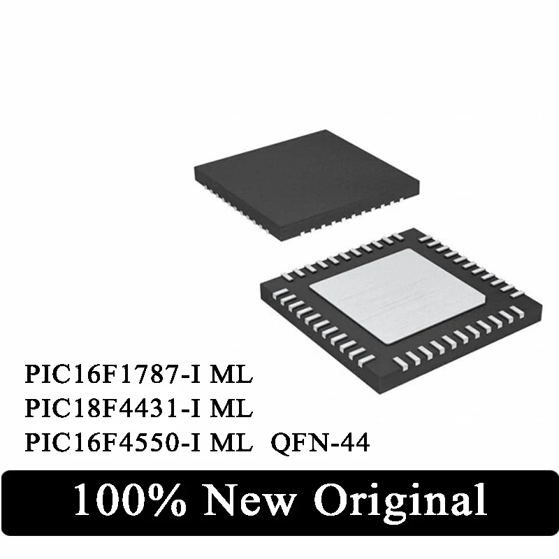 

10Pcs PIC16F1787-I 16F1787 PIC18F4431-I 18F4431 PIC16F4550-I 16F4550 QFN-44 IC Chip