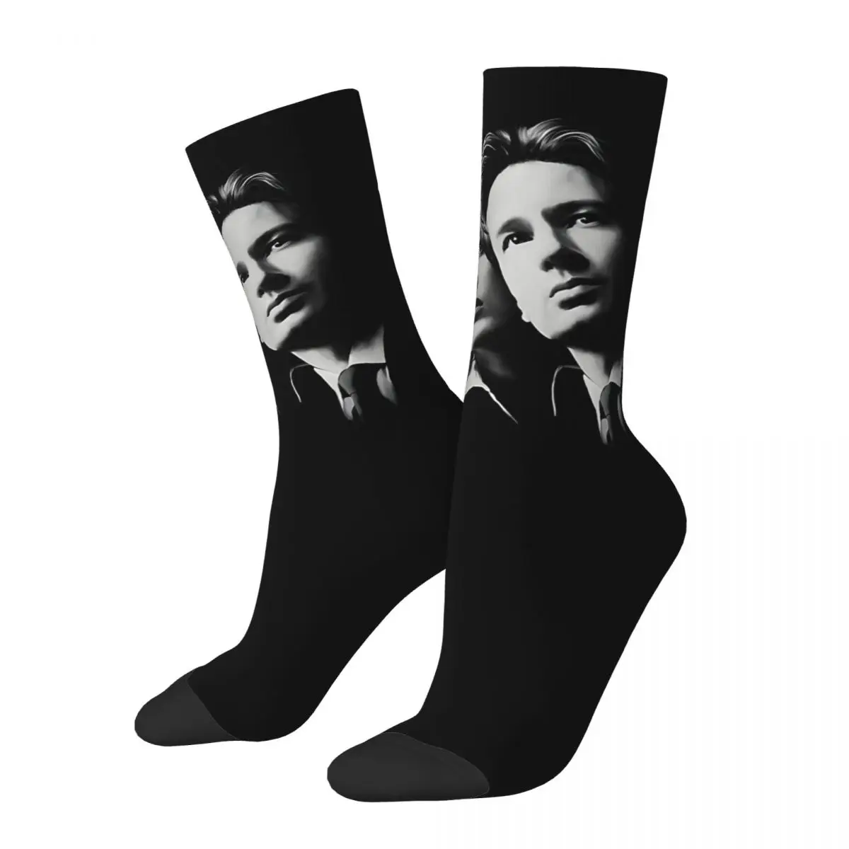 Men's compression Socks Fight The Future Poster Paiting Vintage Harajuku The X-Files Street Style Novelty Casual Crew Crazy Sock