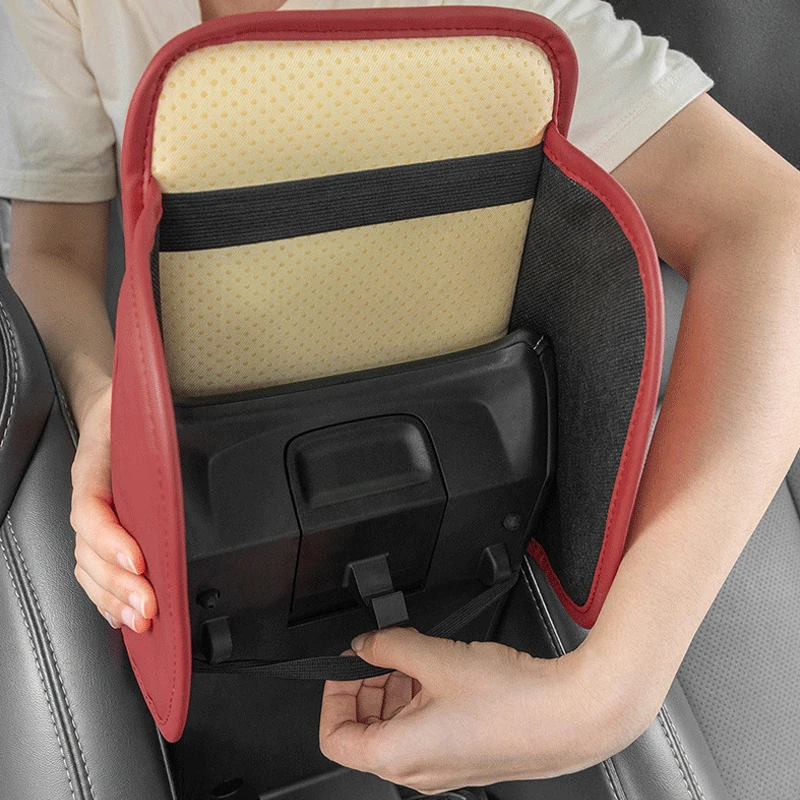 وسادة مسند ذراع السيارة من الجلد صندوق وحدة التحكم المركزية غطاء تخزين لملحقات KN Kia Rio Soul Forte Sportage Picanto Niro KN #6