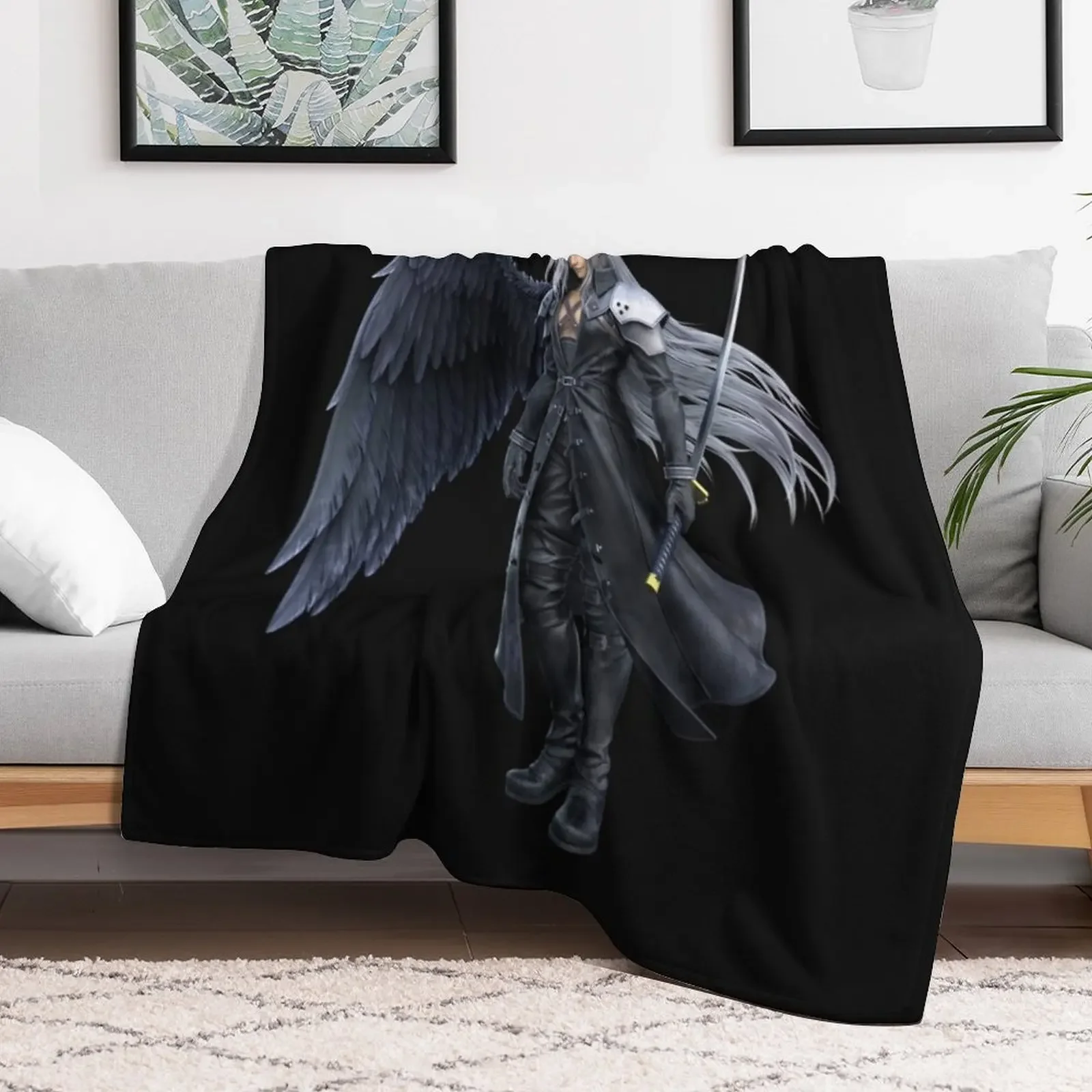 Sephiroth Smash Render Essential T-Shirt Throw Blanket Camping Soft Blankets