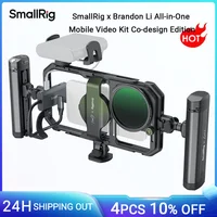SmallRig x Brandon Li Kit de vídeo móvil todo en uno Kit de plataforma de vídeo de teléfono de liberación rápida universal para iPhone para Samsung w Grip 4596