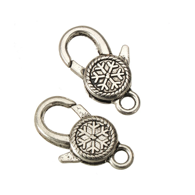 

20pcs Keychain Diy Alloy Lobster Clasps Snowflake 25mm Big Handcrafts Jewellery Clothes Bracelets Findings For Handmade Material