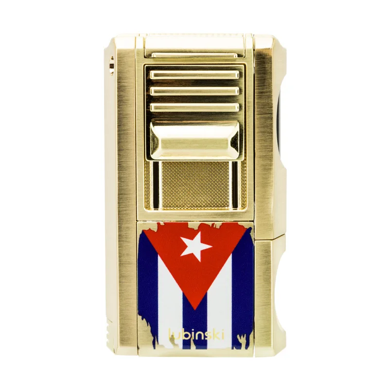 

Lubinski Metal Four In One Cigar Lighter V-Shaped Cutter Tobacco Holder Cigar Needle Practical Tobacco Smoking Accessories