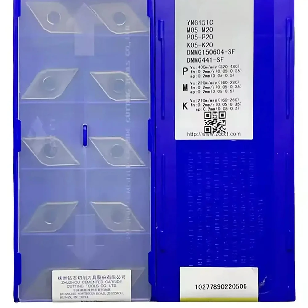 

DNMG150604-SF ZCC YNG151C Carbide Inserts CNC Turning Tool For machining steel，stainless steel and cast iron DNMG 150604 SF