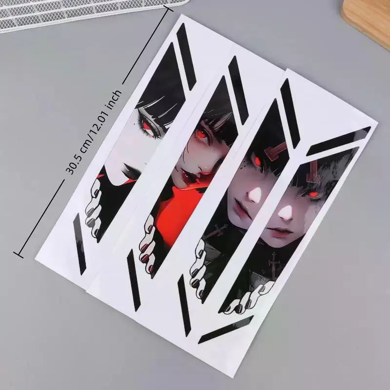 1 par espreitando olhos garfo dianteiro da bicicleta adesivos à prova dwaterproof água suspensão dianteira garfo decalques para mountain bike fora da estrada