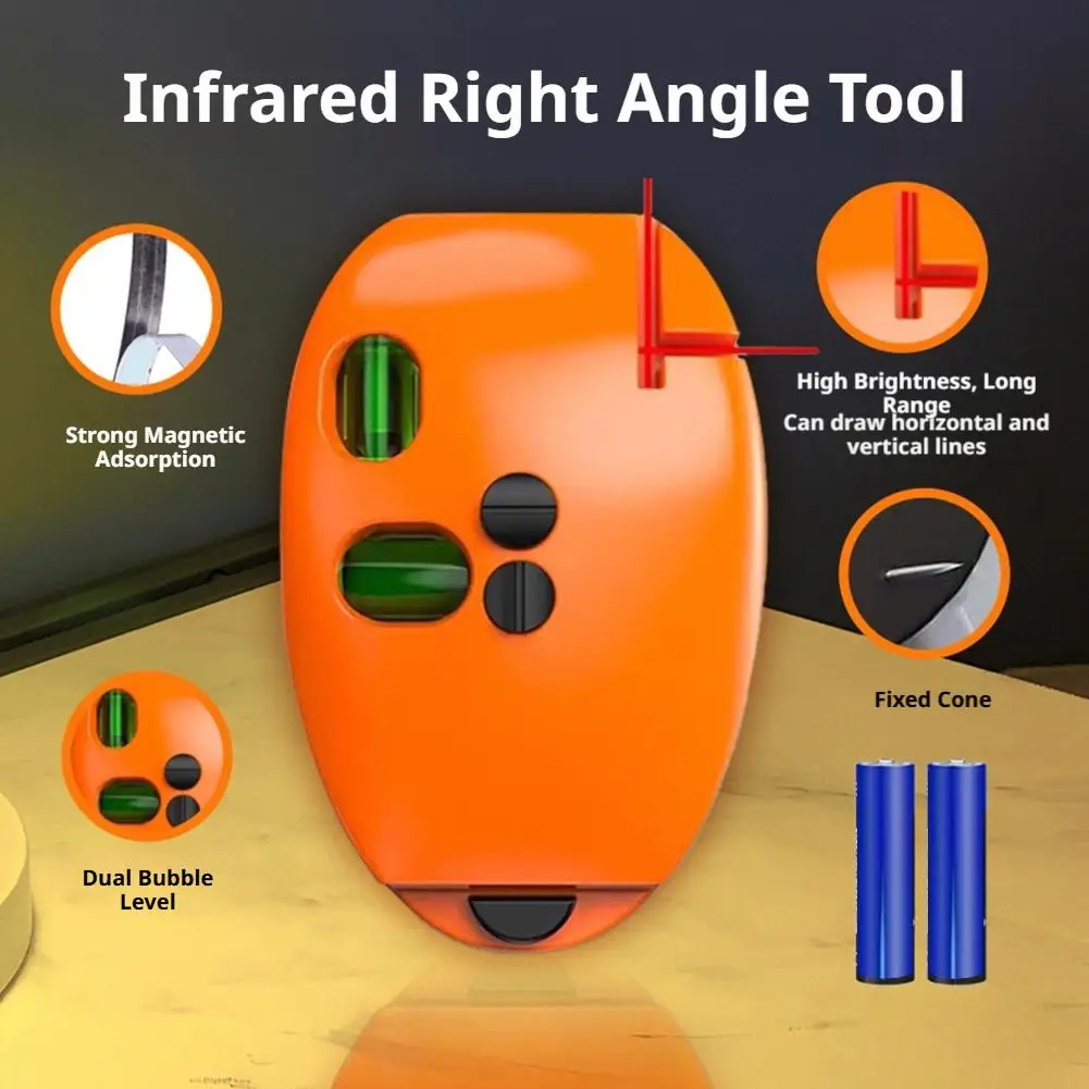 Vertikale Maus-Laserwaage Infrarot Horizontale Linie Rechtwinklige Libelle Nivellierung 20M Langstrecken 2-Linien-Laserwaage ﻿ – Detail 6