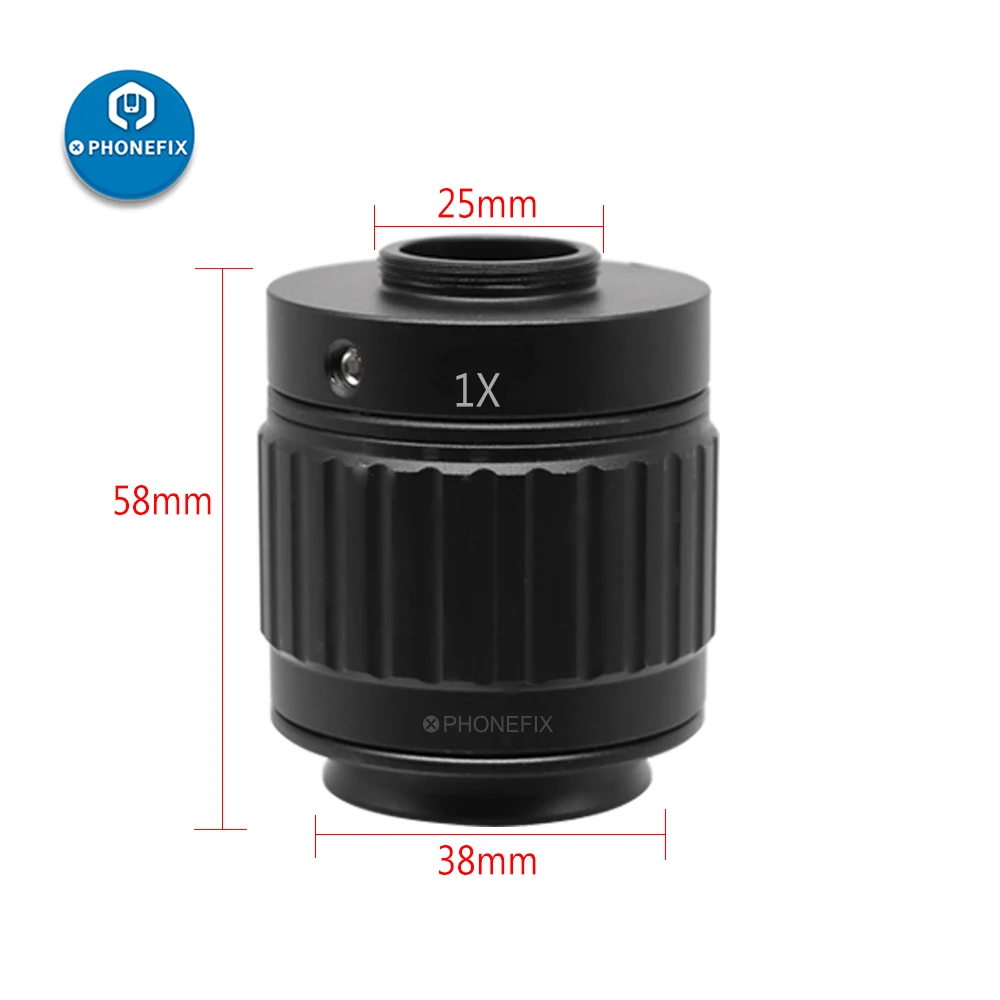 Imagem -04 - Mount Adapters Lens para Microscópio Trinocular Estéreo Instalação de Câmera Ajustável x 0.35x 0.5x Foco c