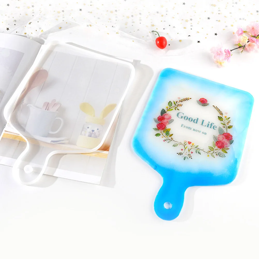 

2Pcs Silicone Tray Molds Fruit Dish Epoxy Resin DIY Crafts Flexible Reusable Home Ornament Photo Props White Tray Mold