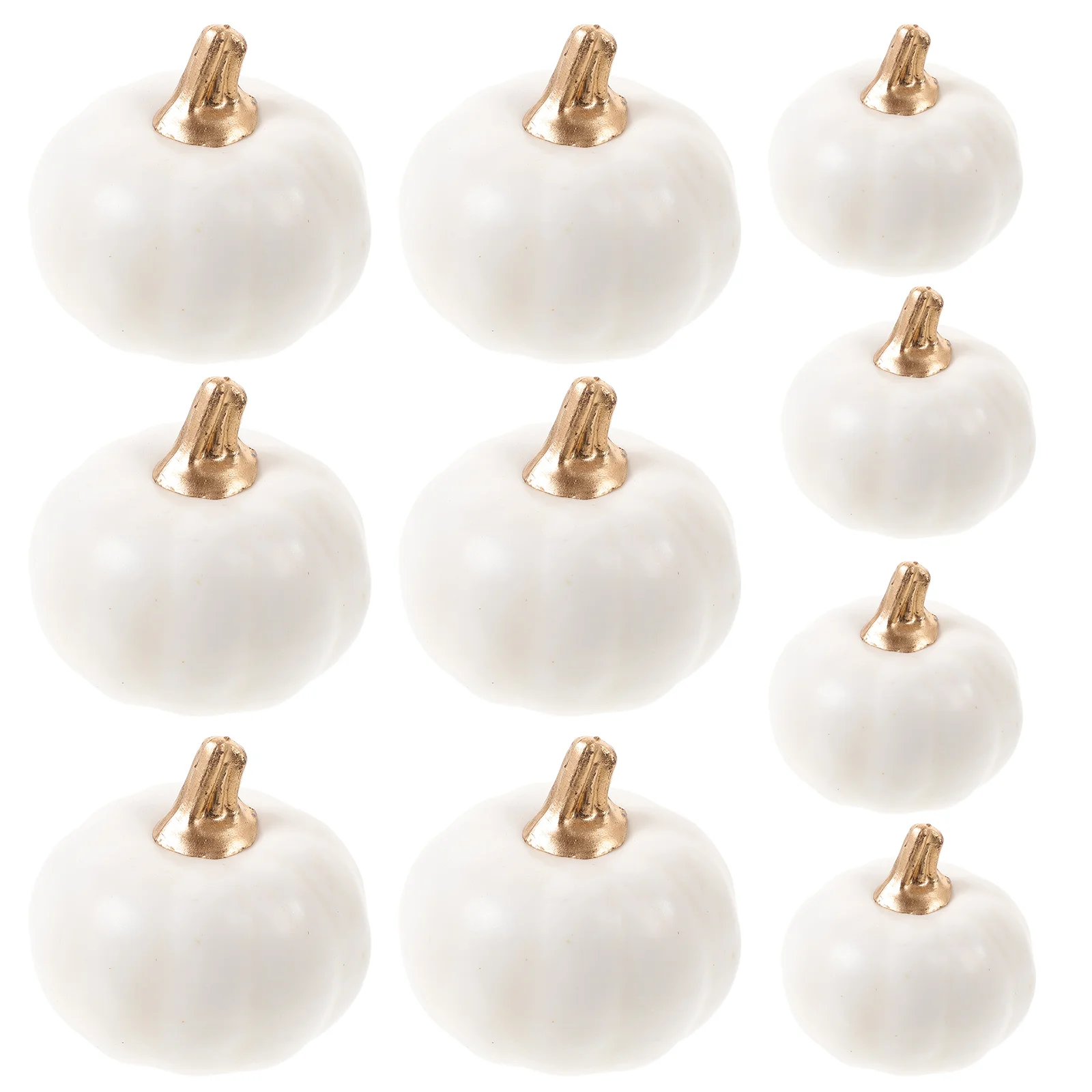 

10 Pcs Simulated Pumpkin Model Decoration Props White Small Set 10pcs Fall Mini Pumpkins Halloween Foam Fake Foams Decorations