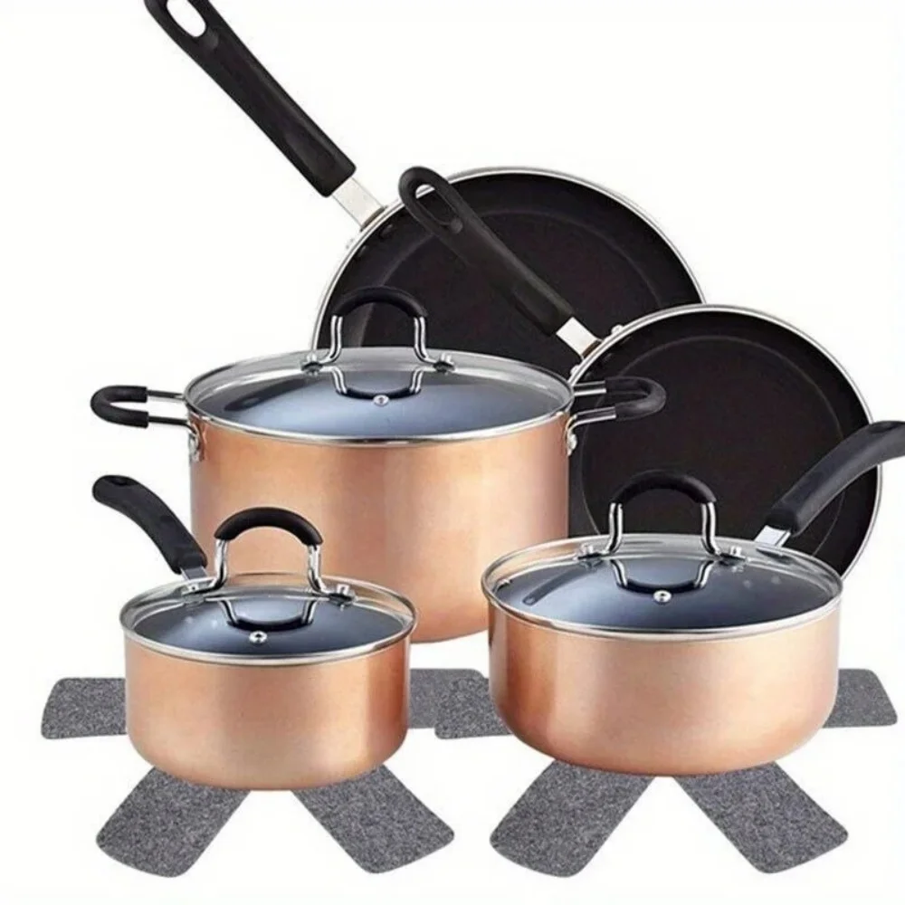 6pcs Pot and Pan Protectors  Pot Dividers Pad Non-woven 3 Sizes Pans Separator Pads for Protecting Separators Pads Cookware