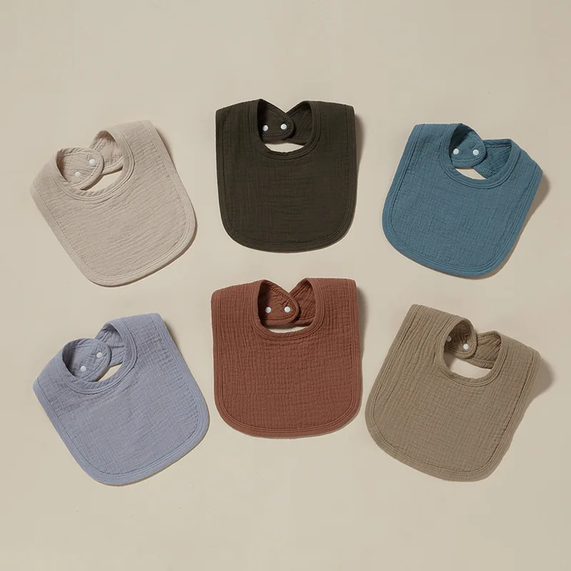 

Baby Cotton Gauze Saliva Towel, 4-layer U Scarf Absorbent Spitting Milk Pad, Multi-color Optional