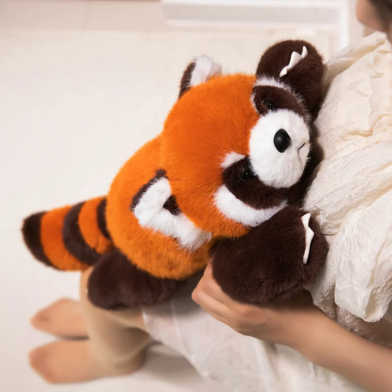 50/60/80cm Simulation High Quality Kawaii Raccoon Plush Doll Pillow Cute Red Panda Plush Toy Home Decor Gift For Boys And Girls