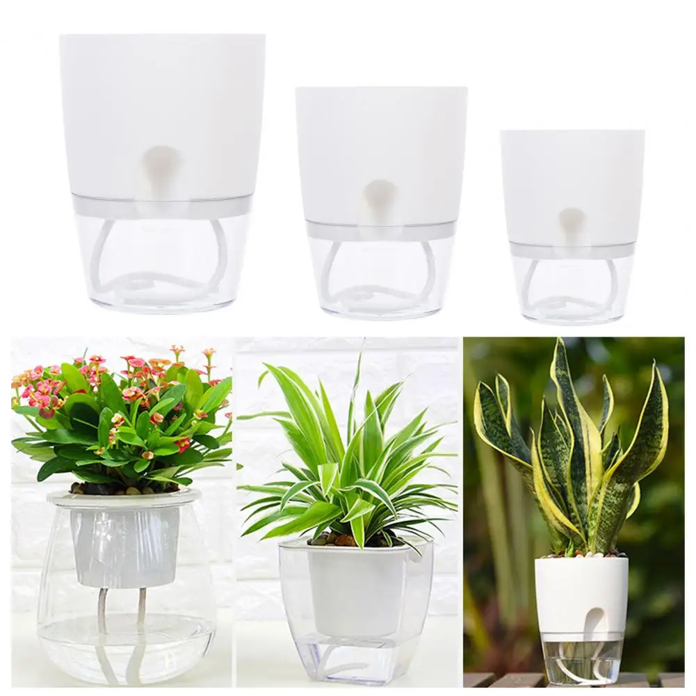 Plant Pot High-tenacity Plastic Decorative Self-watering Plant Pot Flower Container Lazy Self-watering Home Automatic Planter