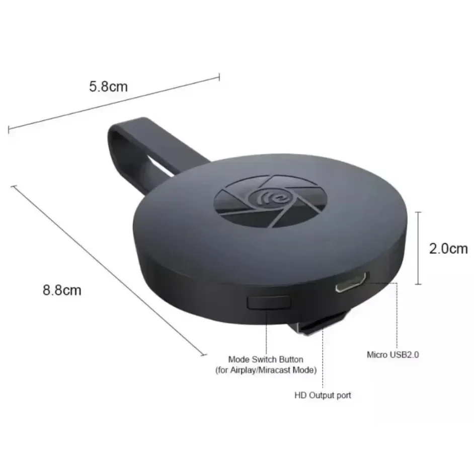 1080P G2 pour écran MiraScreen Anycast Wifi Compatible HDMI multi-écran caractéristiques interactives pour TV Android Ios écran miroir