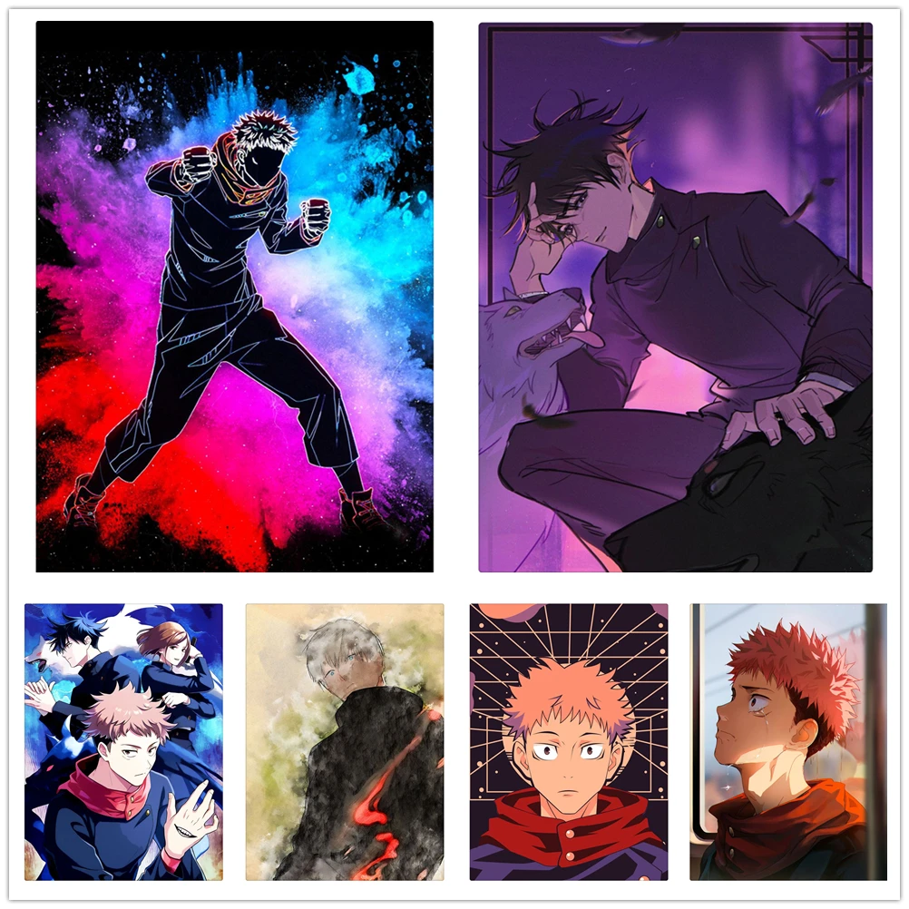 Modular Canvas Picture Home Decoration Jujutsu Kaisen Japanese Anime Canvas Painting Wall Artwork Print Poster Living Room Decor