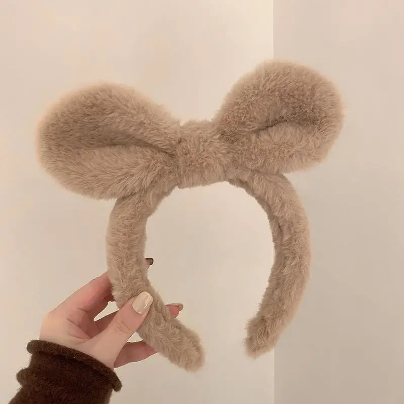 Cute Cartoon Rabbit Ear Headband Women Girls Bunny Bear Ears Hairband Cosplay Hair Band Fashion Plush Hair Hoop Hair Accessories