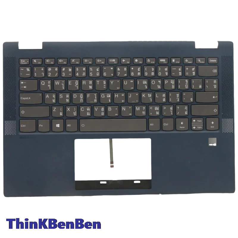 TH Thai Keyboard Blue Upper Case Palmrest Shell Cover For Lenovo Ideapad Flex 5 14ARE05 14ALC05 14ITL05 14IIL05 5CB1C67898