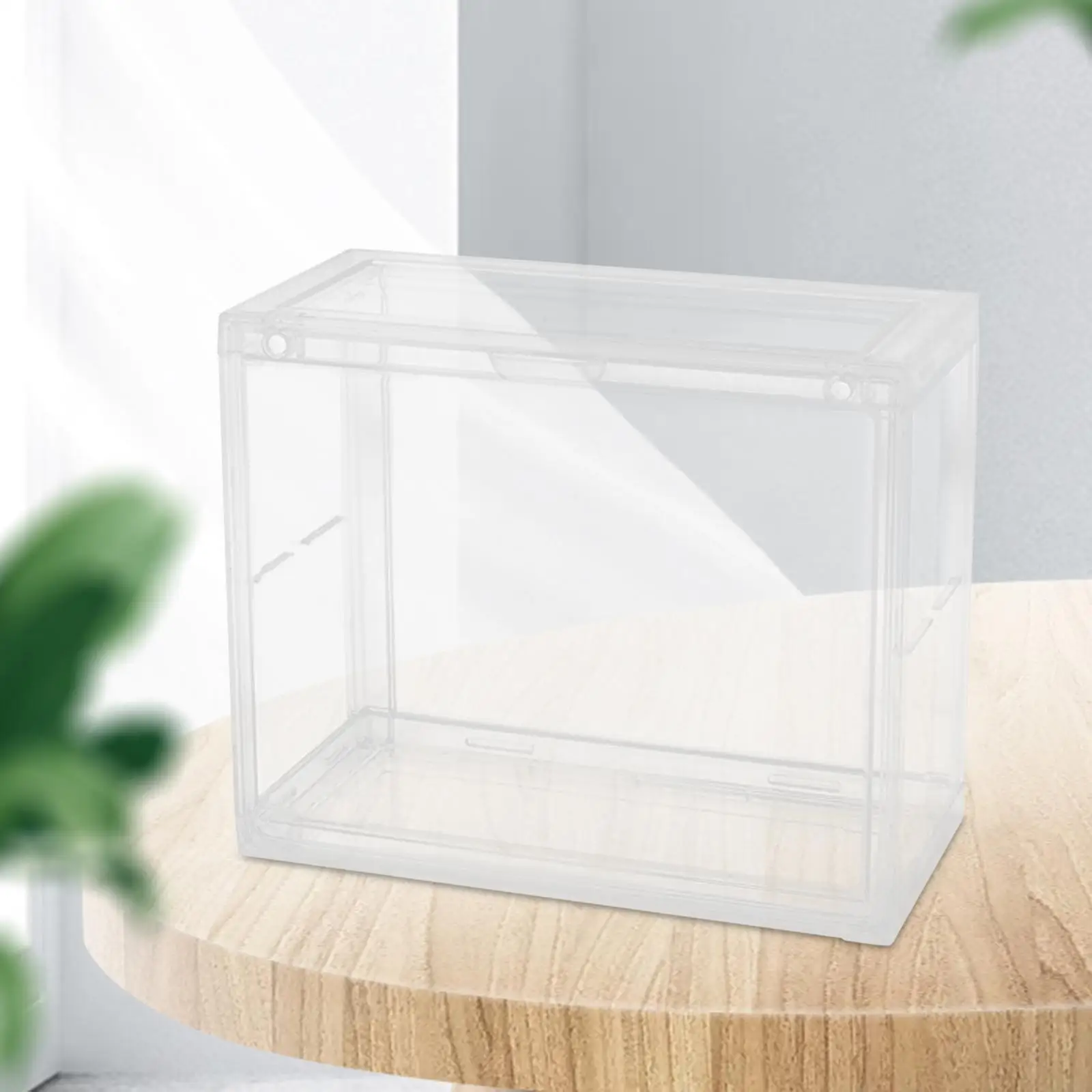 Clear Storage Box Organizer Dustproof Clear Display Case Display Case for Mini Figures Toys Rock Stone Mini Toys, Collections