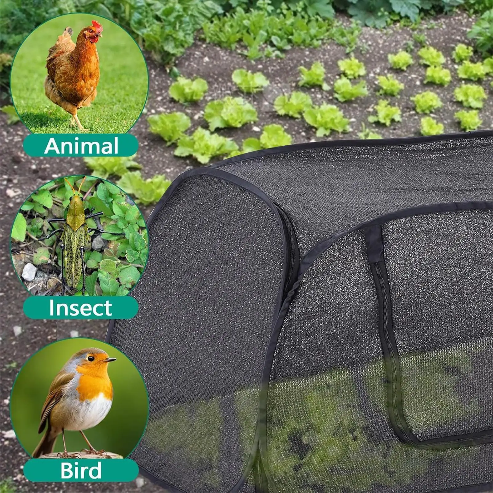 

Raised Garden Bed Cover Mesh Netting Barrier 45x19.6x17.7 Inch Plant Netting For Outdoor Gardening Vegetable Flower Crop Tomato