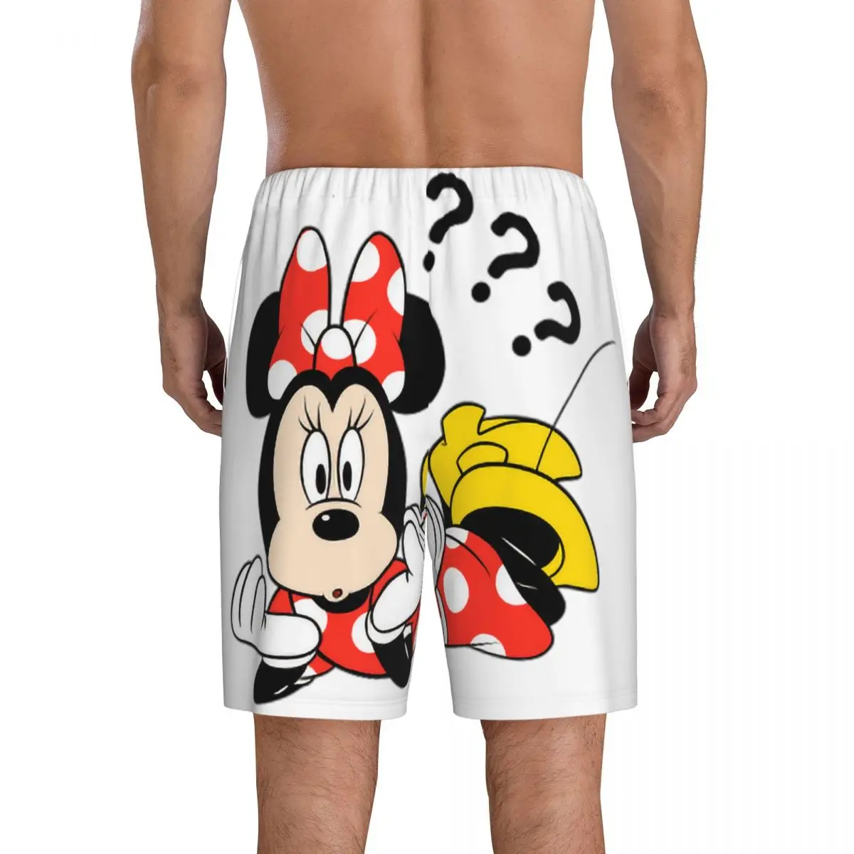 Benutzerdefinierte Cartoon Animation Minnie Mouse Pyjama Shorts Herren Nachtwäsche Lounge Bottom Stretch Schlaf Short Pjs mit Taschen