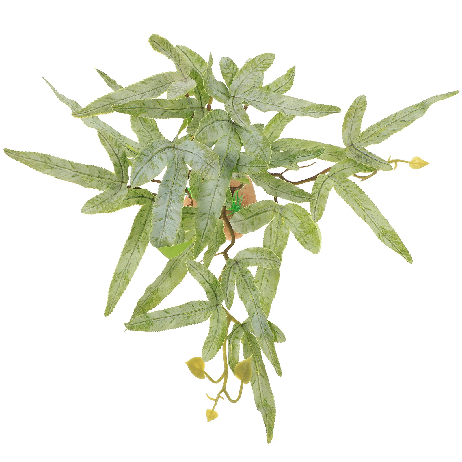 

Reptile Terrarium Artificial Plant Ornament with Base Decorative Aquarium Cave Simulation Plant Decor Reptile Plants