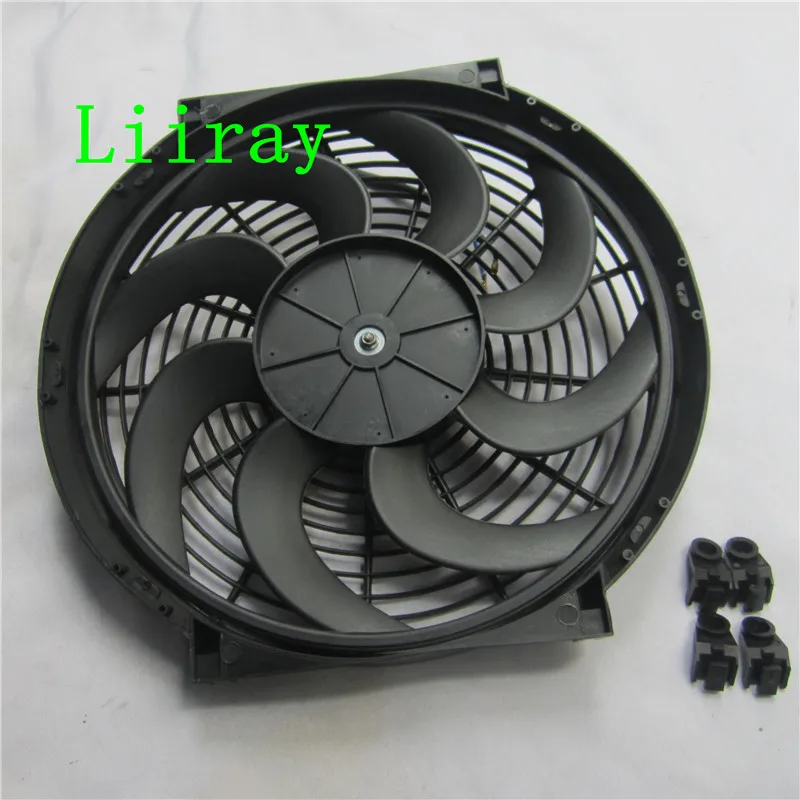 Universal 14 inch 12V 90W SUCTION Car Air Conditioning Electronic Radiator Cooling Fan Blade Electric Cool  fan