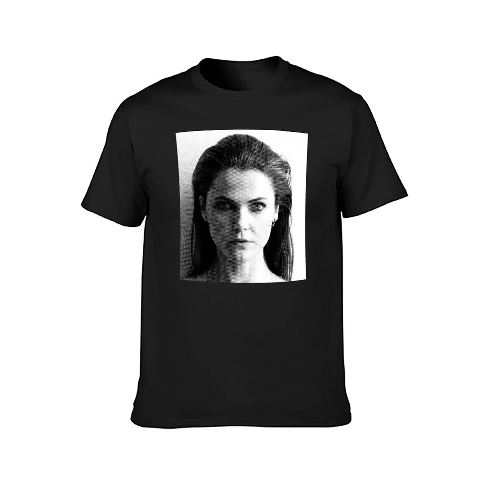 Keri Russell Black & White Portrait Made Of Dots T-Shirt animal prinfor boys Blouse mens t shirts