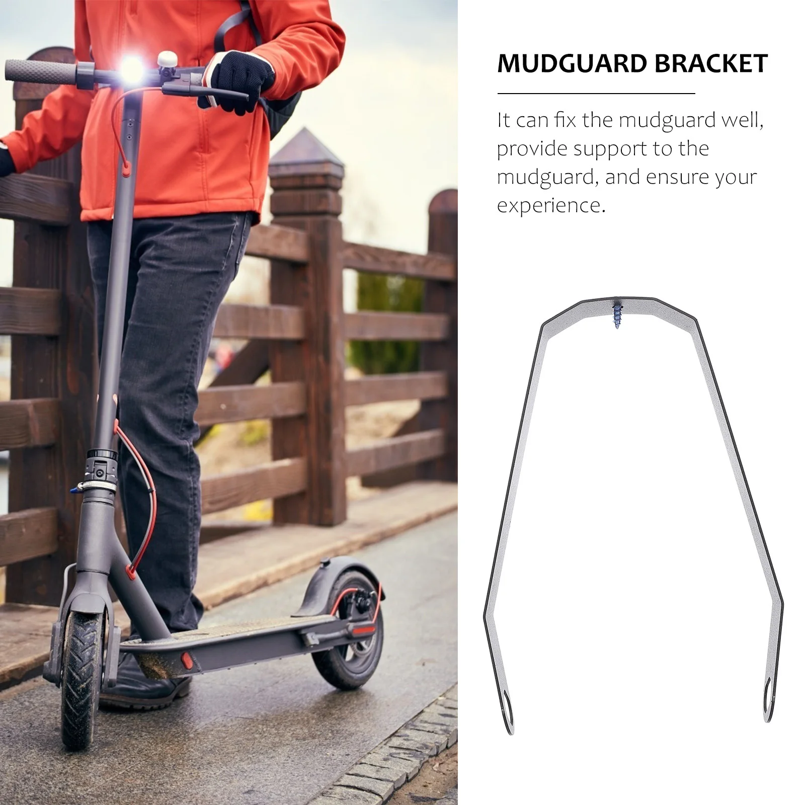 

Electric Scooter Rear Mudguard Bracket Rigid Support Fixation Tool Splash Protection Mudguard Mount Rack Scooter Accessory Wheel