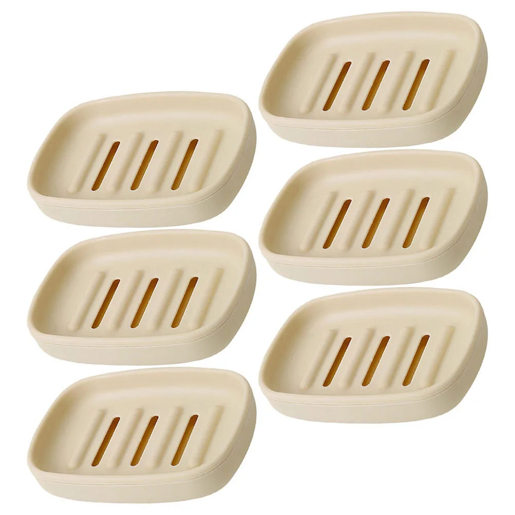 

6Pcs Lightweight Drainage Soap Boxes Leak Proof Portable Soap Container for Travel Bathroom Shower Camping Use