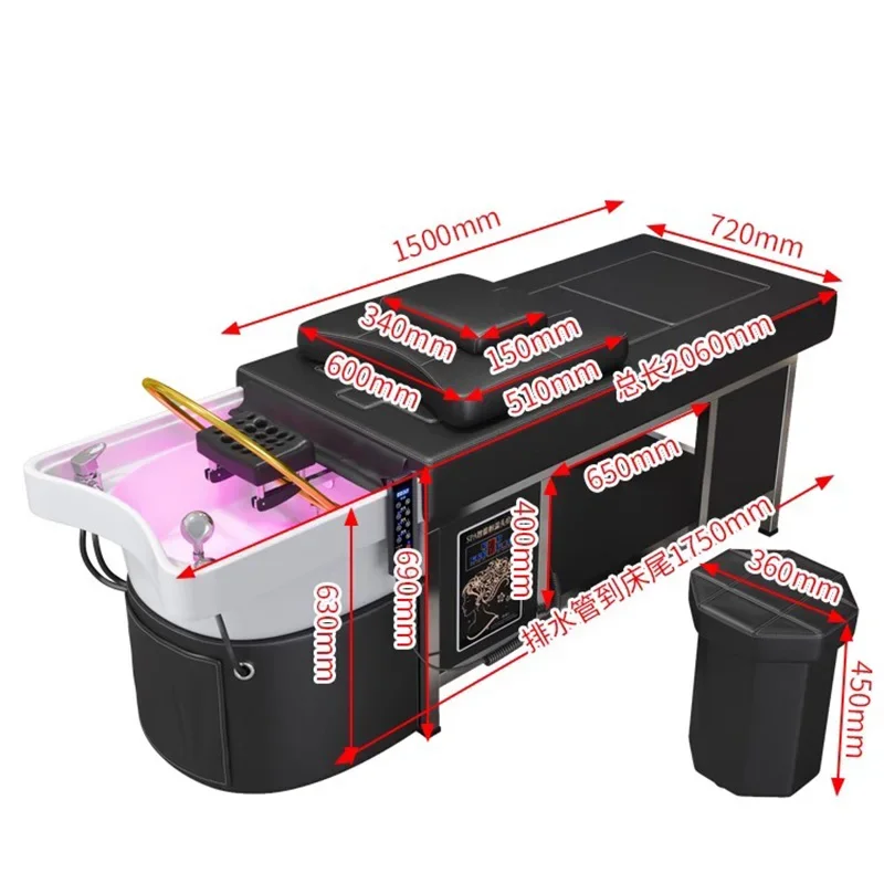 Head Spa Shampoo Stuhl Kissen Begasung Stühle Nachricht Energiesparende Edelstahl Cadeira De Salao Kommerzielle Möbel