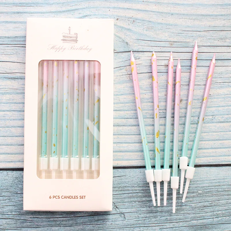 New Instagram Style Gradient Pink Blue Pencil Candle