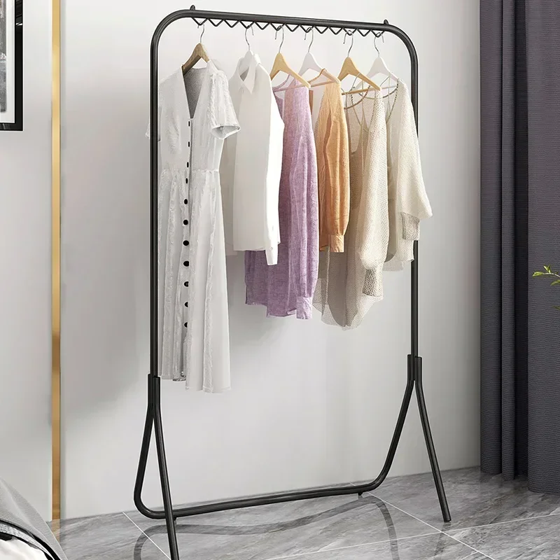 Metal Iron Mobile Folding Drying Rack Portable Design Library Entrance Coat Rack Portable Tendedero Retractil De Ropa Furniture