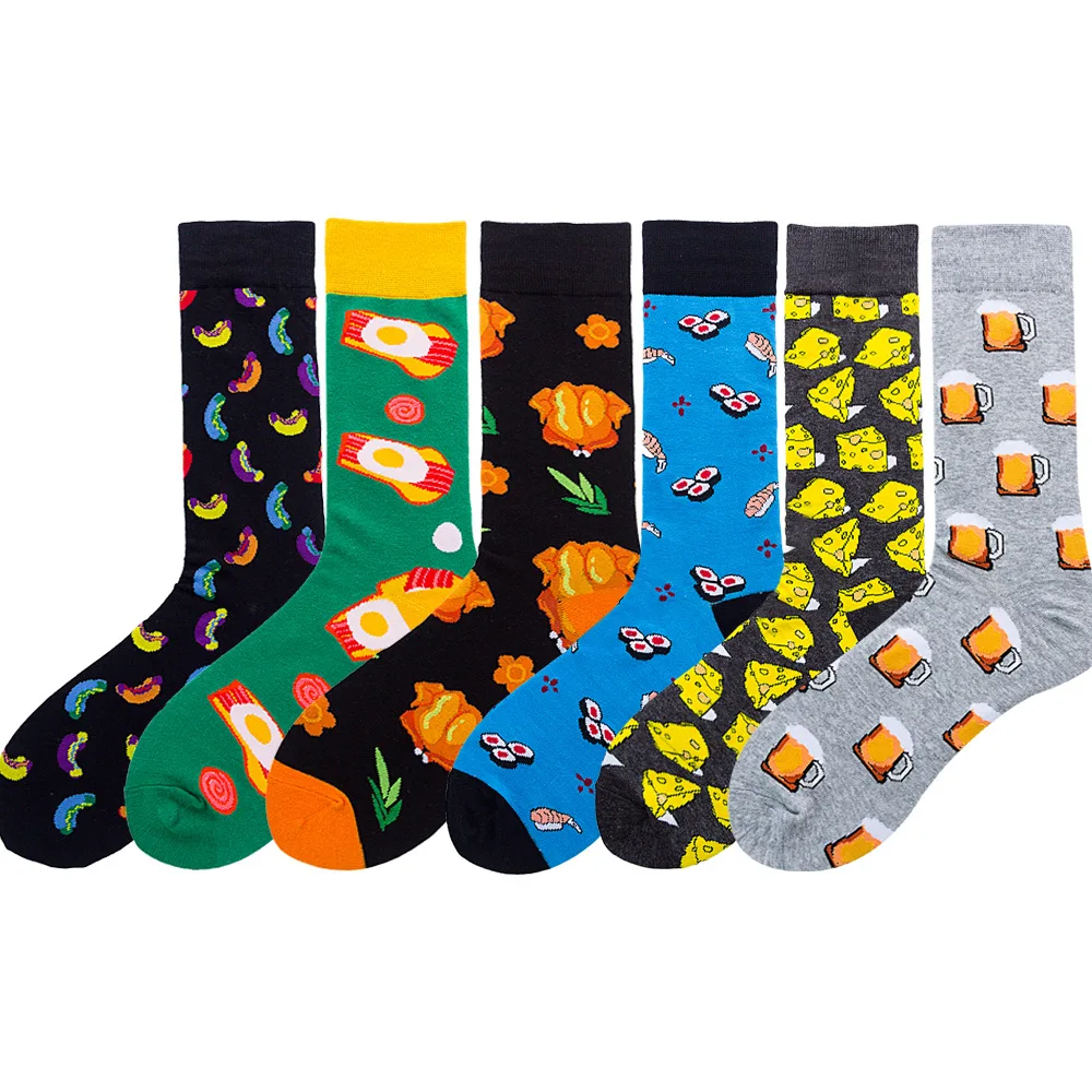 Food Sushi Printed Socks Woman Fashion Plus Size Men Socks Spring Autumn Long Socks Cotton Kawaii Funny Stockings Happy Socks