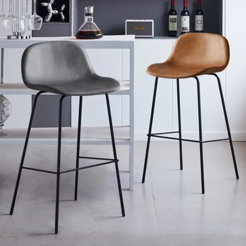 

Nordic Minimalist Bar Chairs Apartment Ultralight Creative Single Bar Stools Vanity Iron Sillas Altas Para Barra Home Decoration