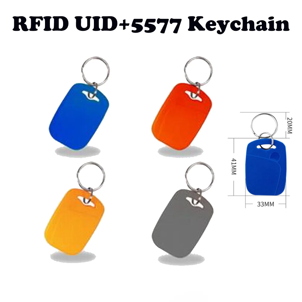 UID 13.56Mhz Dual Chip Smart Changeable Card 125Khz T5577 Rewritable Copy Key RFID 1K S50 NFC Clone Badge IC ID Token