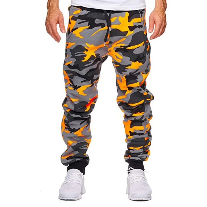 2025 New Sweatpants Men Camouflage Elasticity Cargo Pants Drawstring Multi Pockets Bottoms Casual Jogger Trousers Mens Men's