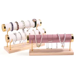 Single Layer/double Bracelet Display Rack Wooden Creative Jewelry Rack Bracelet Storage Rack High-end Display Counter Display